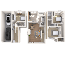 Townhome 3x3.5 1545 SF 422 floor plan