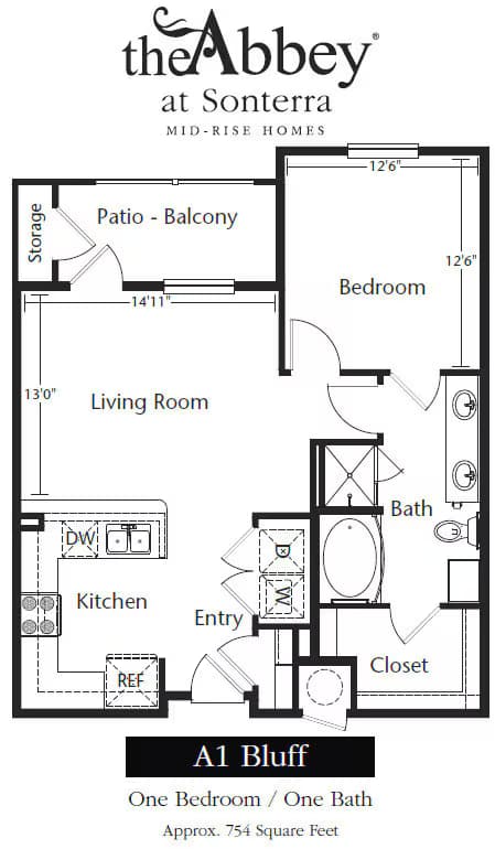 Unit 1343 1310 floor plan