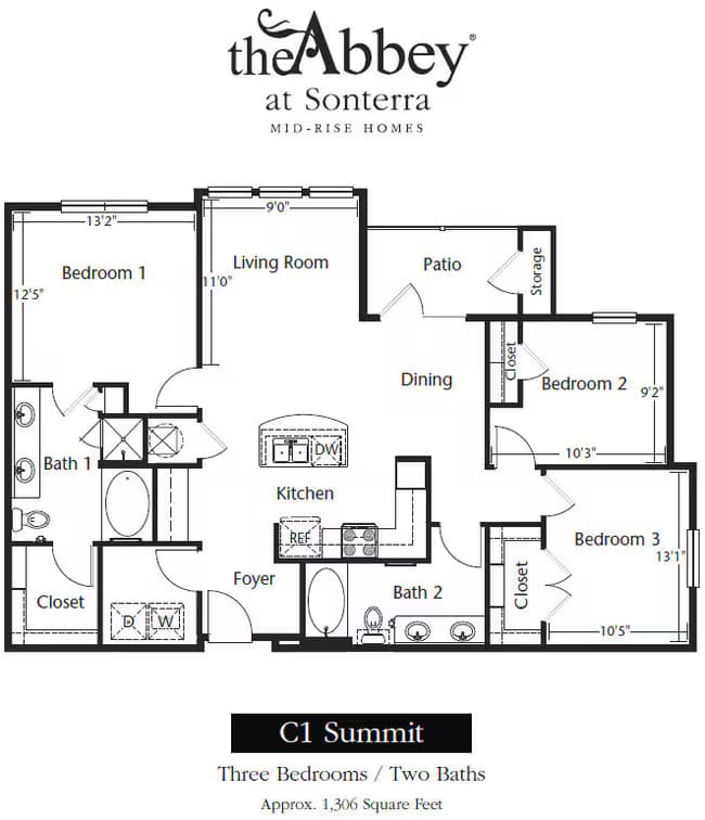 Unit 2216 1136 floor plan