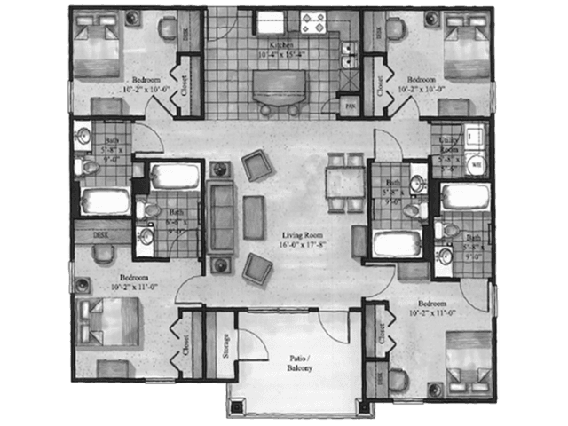 Unit Detached Bath Renovated Detached Bath Renovated floor plan