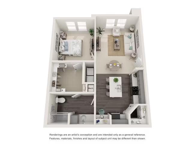 1 Bed - A1 1-134 floor plan
