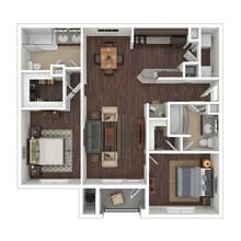 2B 0831 floor plan