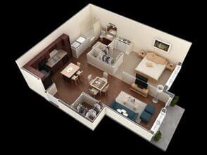 1x1 A1-A1G 09104 floor plan