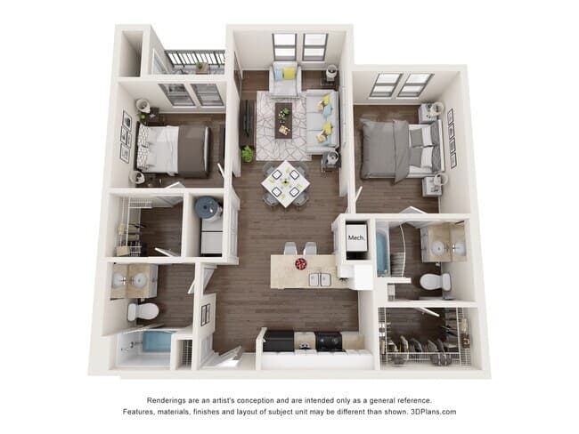Unit B_FHA 1401 floor plan