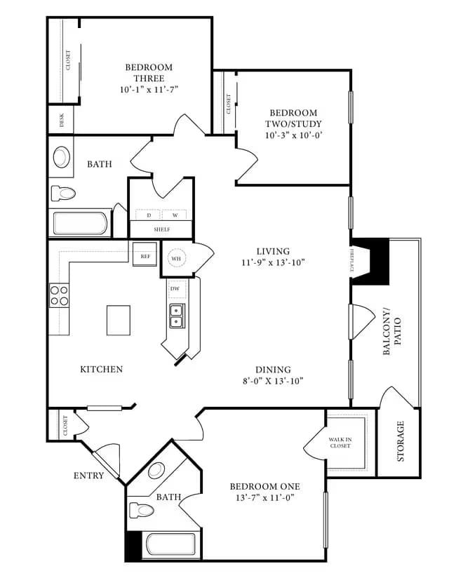 Unit 2307 2307 floor plan