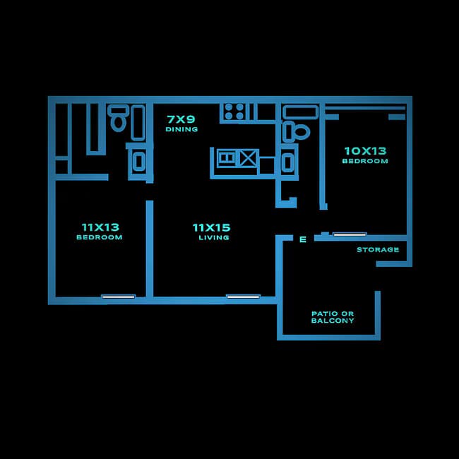 Unit 2225 2225 floor plan