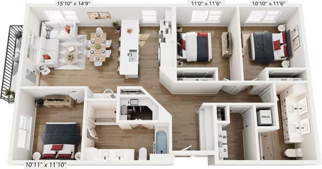 Unit 03312 03312 floor plan