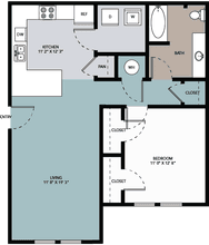 1B 414 floor plan