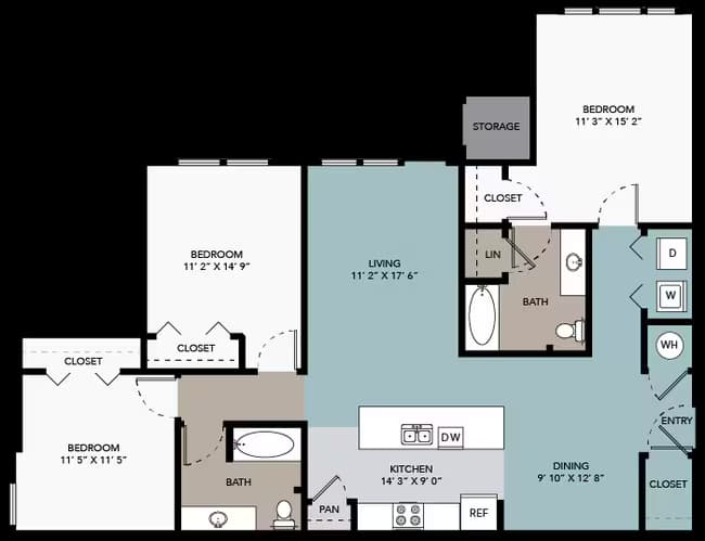 Unit 1431 1426 floor plan