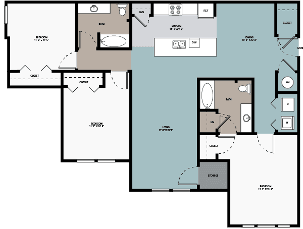 Unit 1433 1316 floor plan