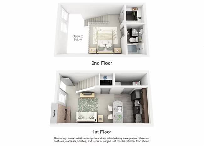 Unit W-0803 W-1805 floor plan