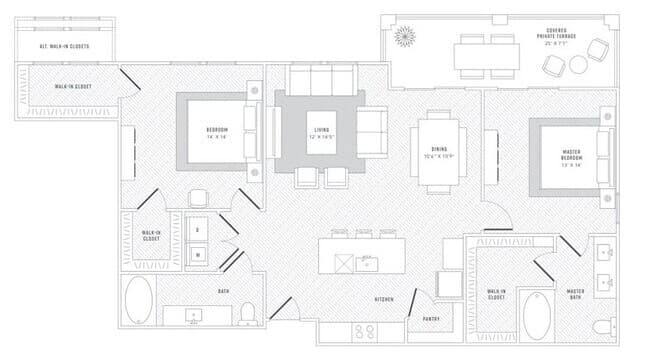 Unit 12208 5202 floor plan