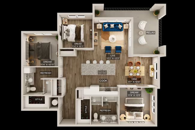 Unit 3223 3223 floor plan