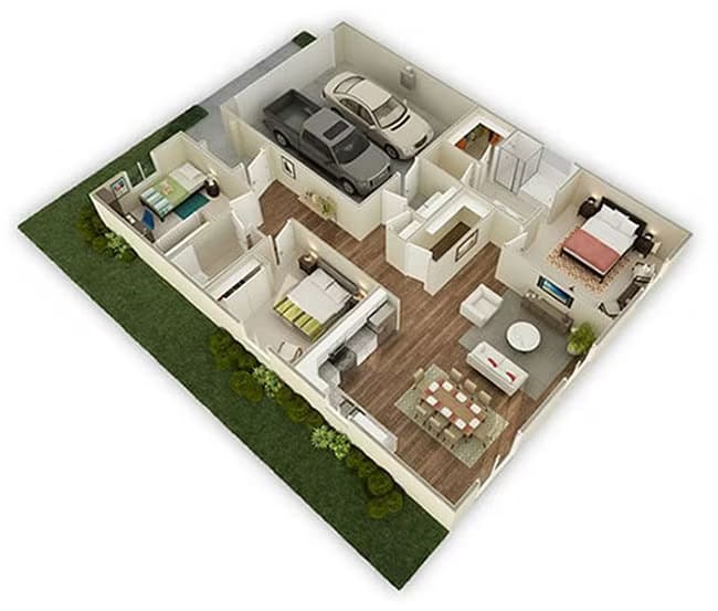 Oak 8607K floor plan