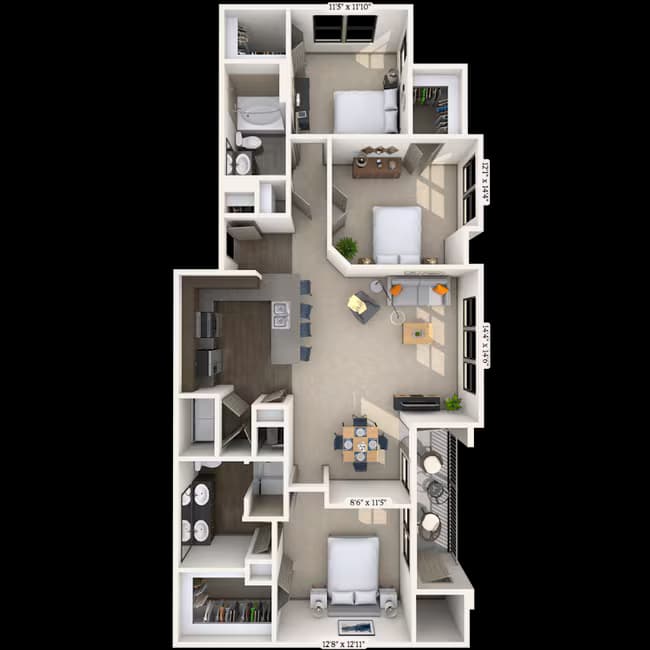 Unit 02207 02102-A floor plan