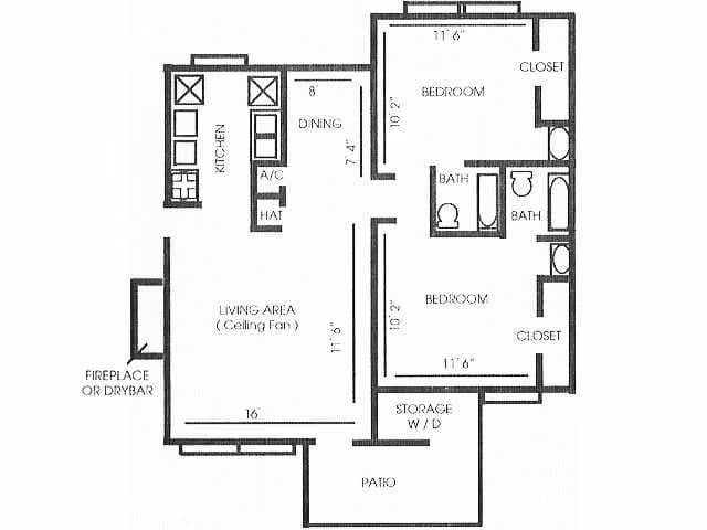 Unit 7313 7427 floor plan