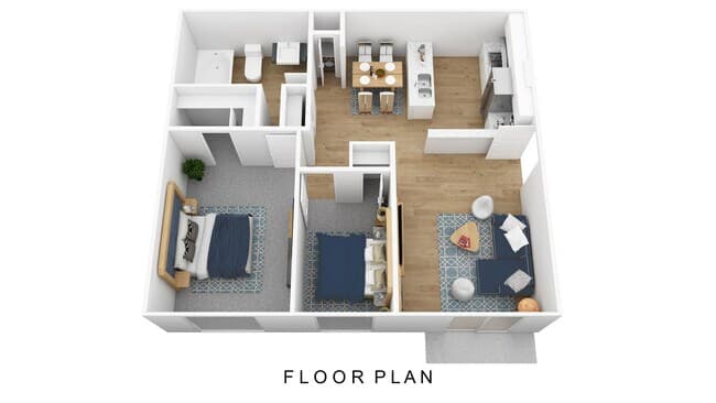 2B1B 1013 floor plan