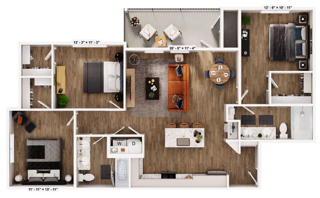 Unit 7312 2202 floor plan