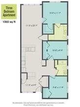 3 Bedroom floor plan