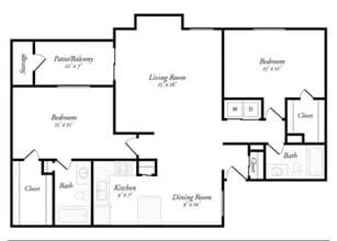 2 Bed/2 Bath 149 floor plan