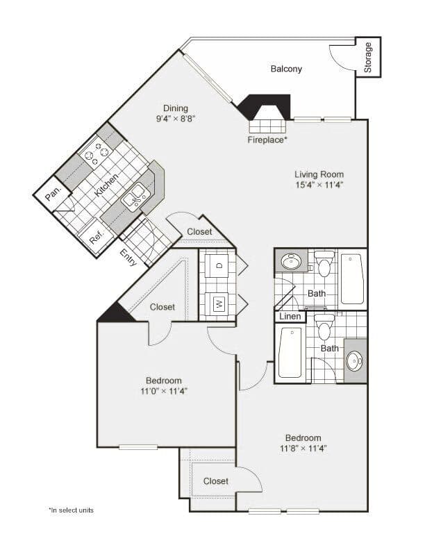 Unit 1004 604 floor plan