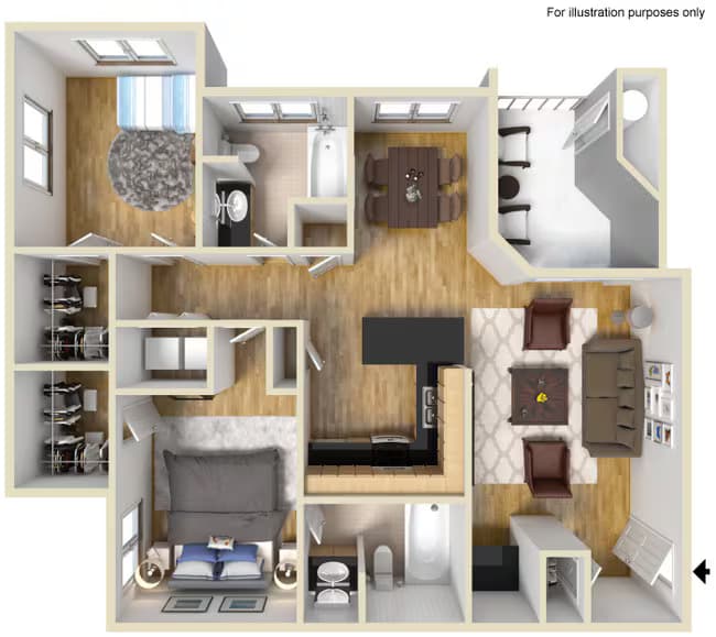 Unit 621 1222 floor plan