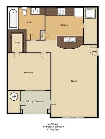 Unit 936 614 floor plan