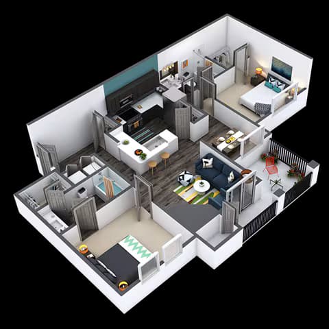 B2-AFF 1424 floor plan