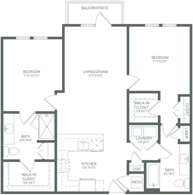 Unit 6212 1353 floor plan