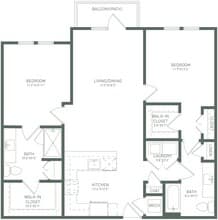 2x2 1329 floor plan