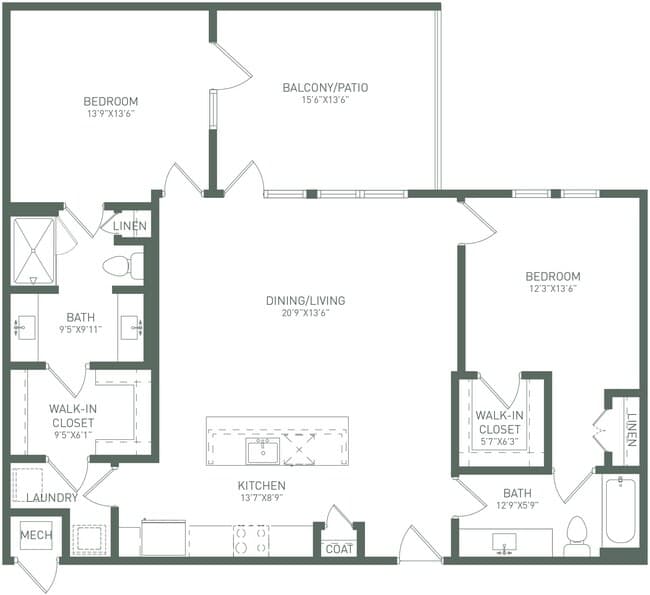 Unit 1307 1307 floor plan