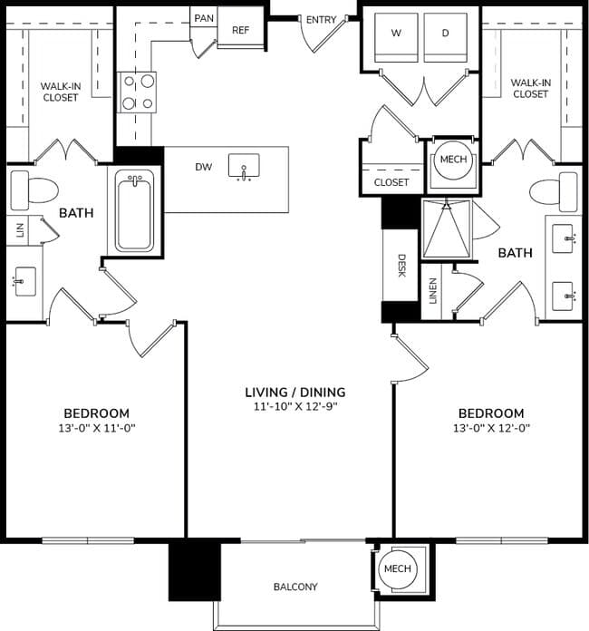 Unit 4204 5203 floor plan