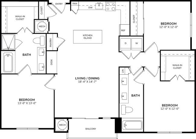Unit 3316 3316 floor plan