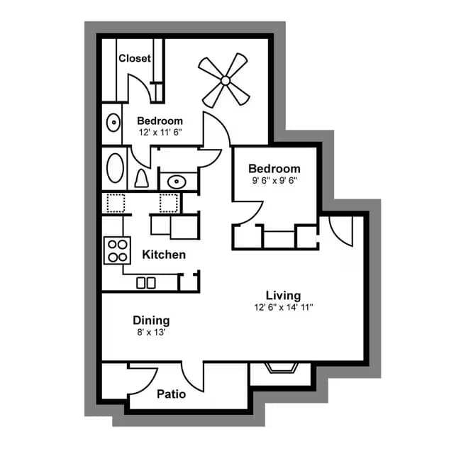 Unit 1105 1105 floor plan