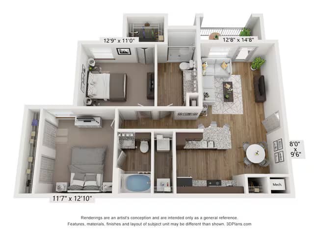 Unit 1305 1305 floor plan