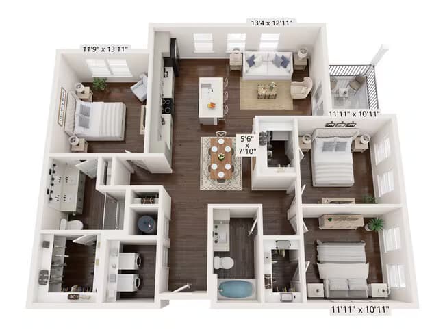 Unit 07402 07402 floor plan