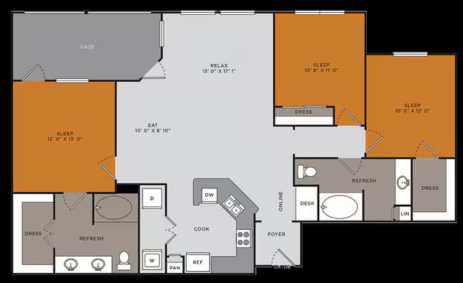 Unit 12301 12301 floor plan