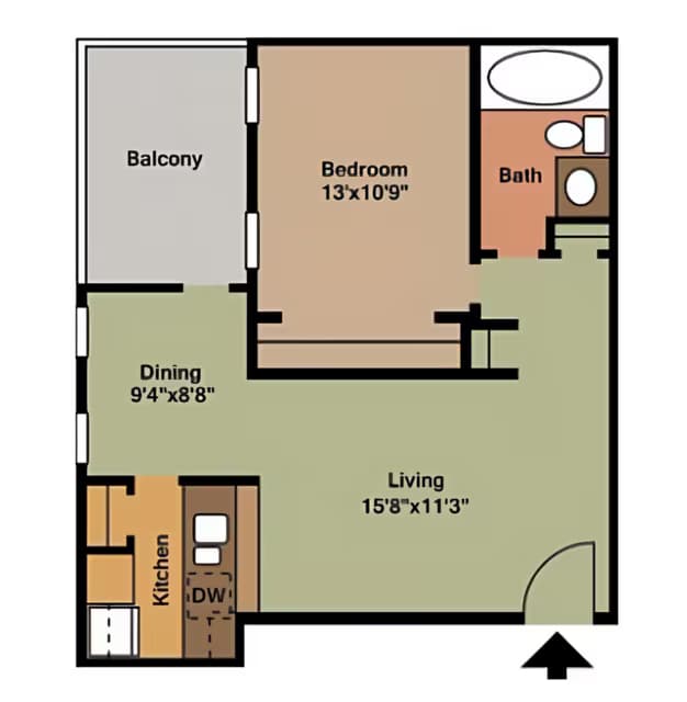 Unit 1606 3903 floor plan