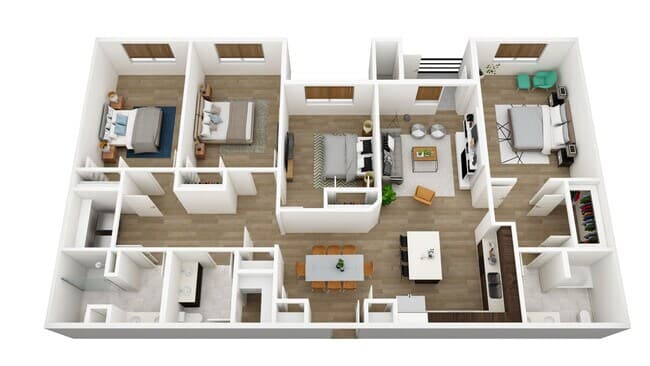 Unit 414A 416A floor plan