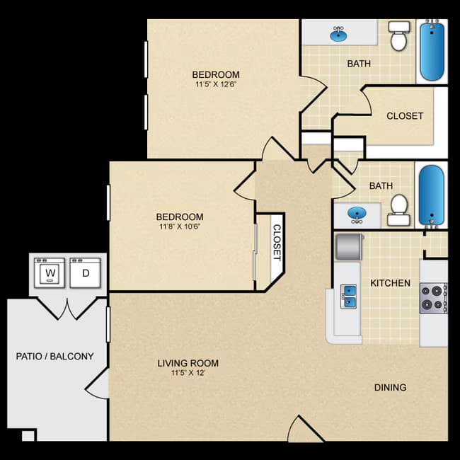 Unit 07306 06104 floor plan