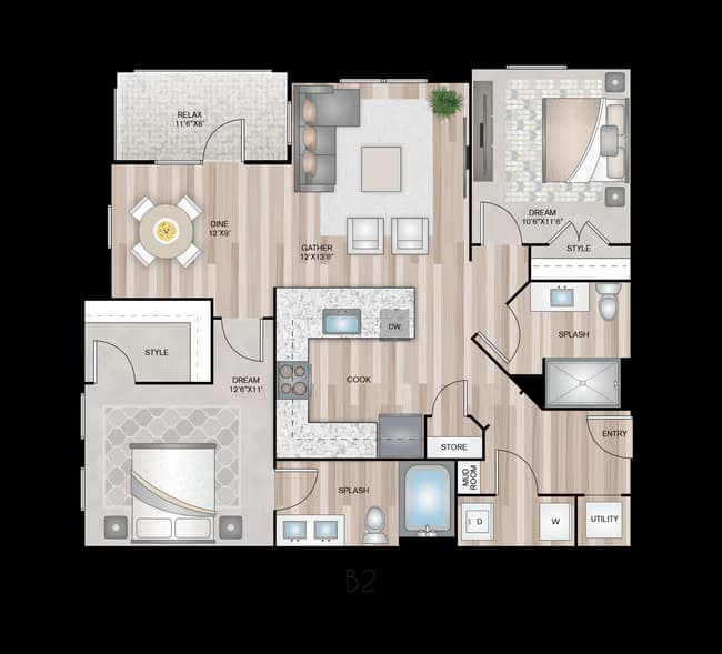 B2 0632 floor plan