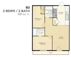 2 Bedroom 325 floor plan