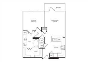 A1 1-1203 floor plan