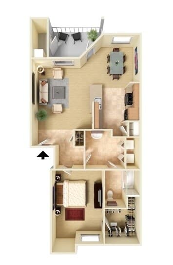 Unit AUCMEQ 11102 floor plan