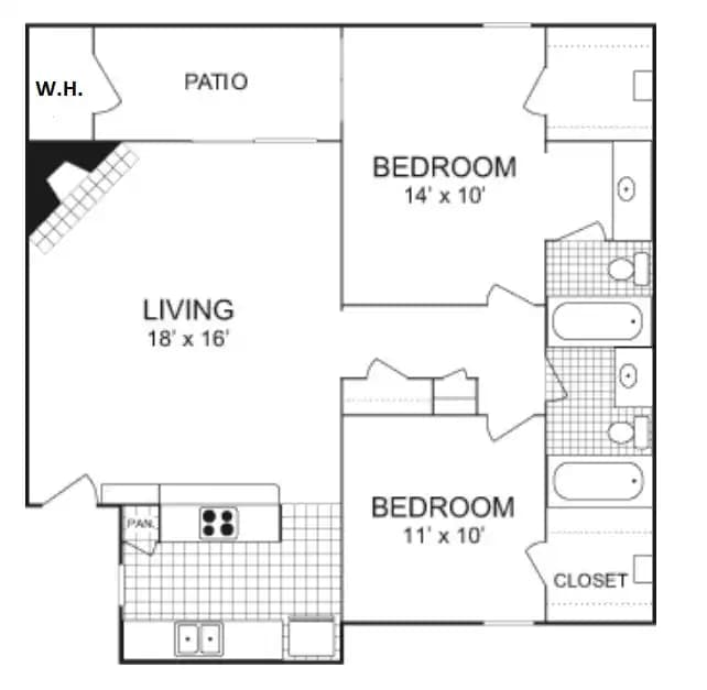 Unit 204 208 floor plan