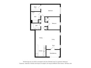 Two Bedroom 0403 floor plan