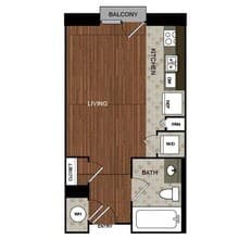 Studio 1 D609 floor plan