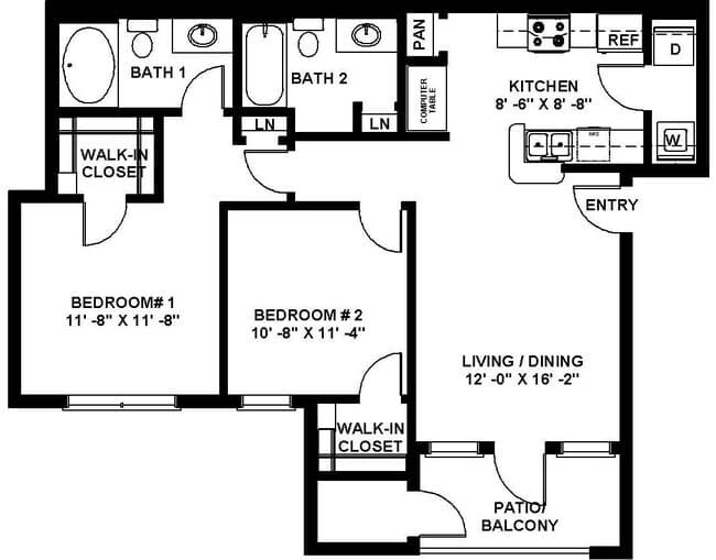 Unit 19107 14208 floor plan