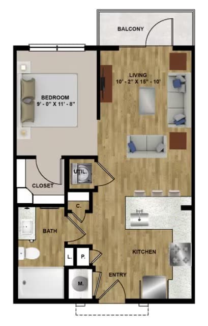 Unit 1-349 1-438 floor plan