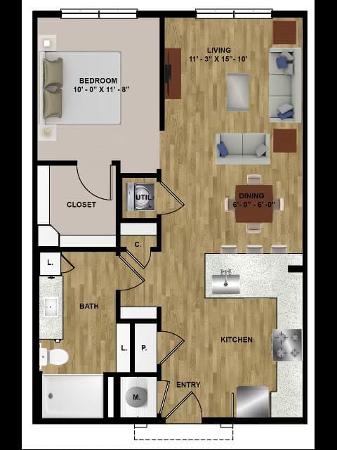 Unit 1-310 1-310 floor plan